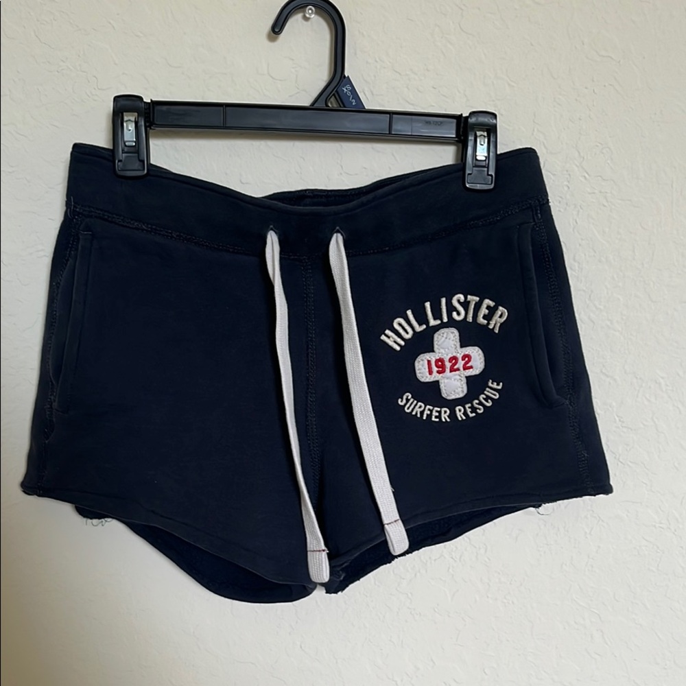 Hollister Blue Athletic Shorts with Drawstring Waistband